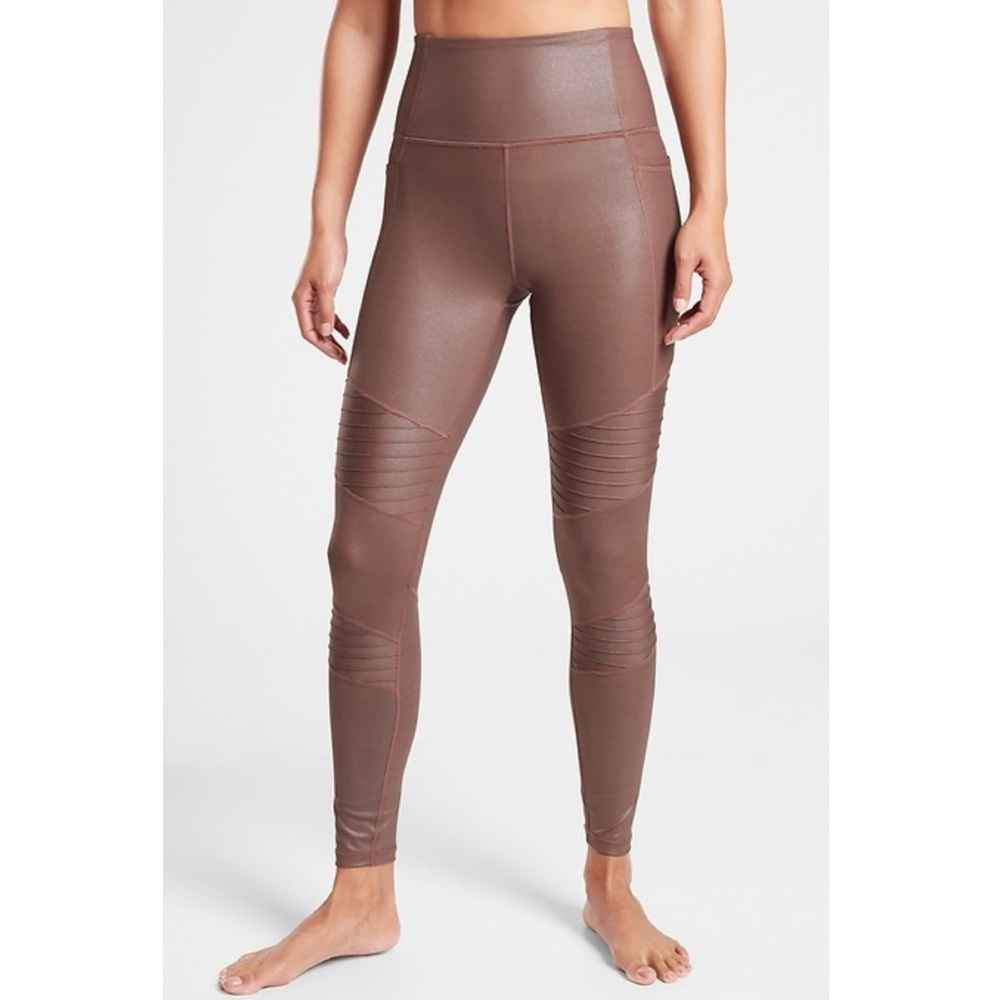 Athleta Inclination Moto Shimmer Tight Leggings in Powervita